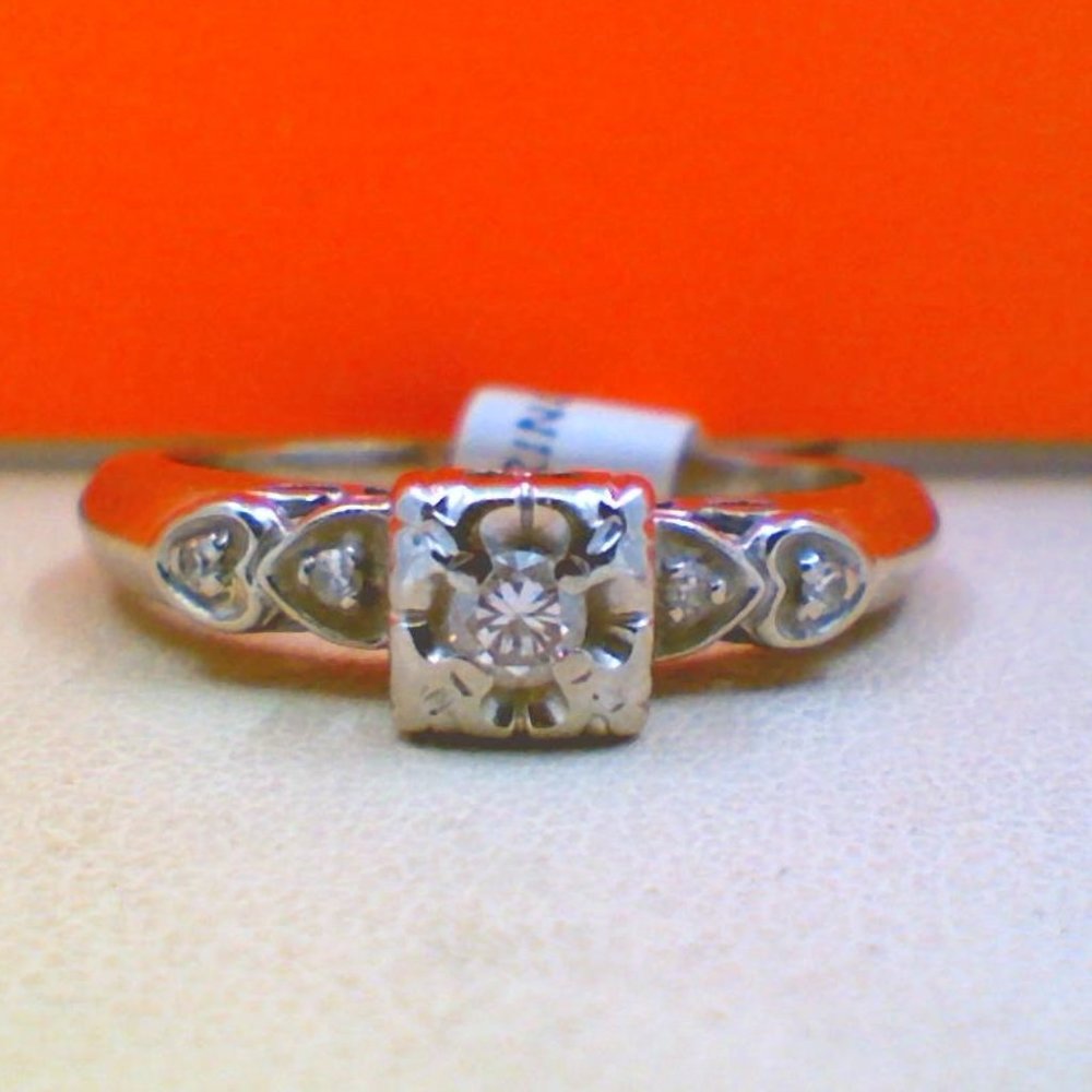 💛14K Vintage Diamond Heart Ring💛